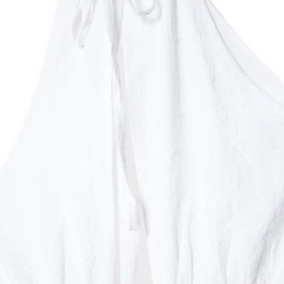 STRADIVARIUS | White | SWISS EMBROIDERY JUMPSUIT - Picture 5 of 10